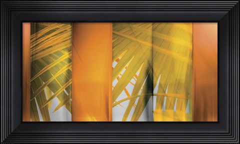 Framed Tangerine and Cream Print