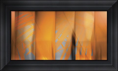 Framed Tangerine on Grey Print