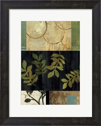 Framed Leaves of Green I Print