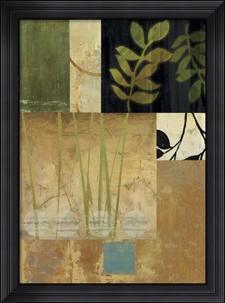 Framed Leaves of Green II Print