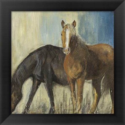 Framed Horses II Print