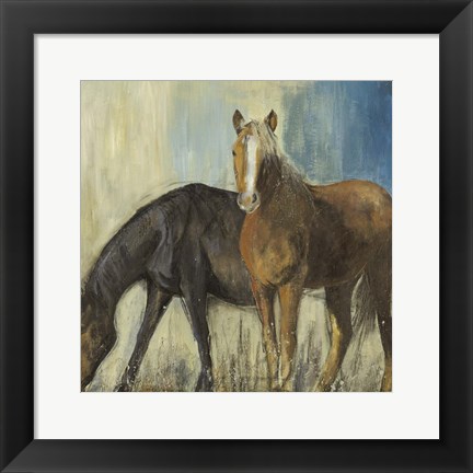 Framed Horses II Print