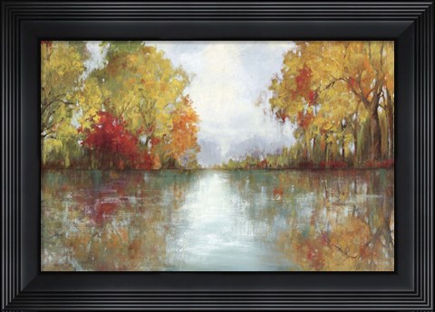 Framed Forest Reflection Print