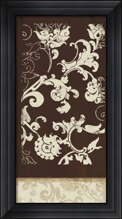 Framed Espresso and Cream I Print