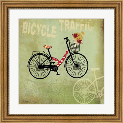 Framed Bicycle Traffic Print
