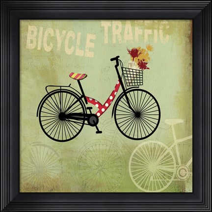 Framed Bicycle Traffic Print