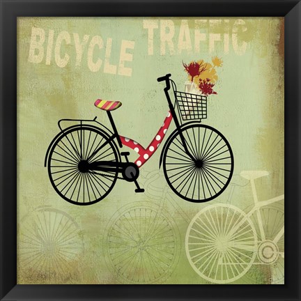 Framed Bicycle Traffic Print