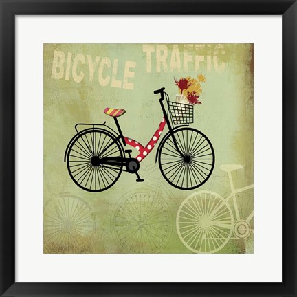 Framed Bicycle Traffic Print