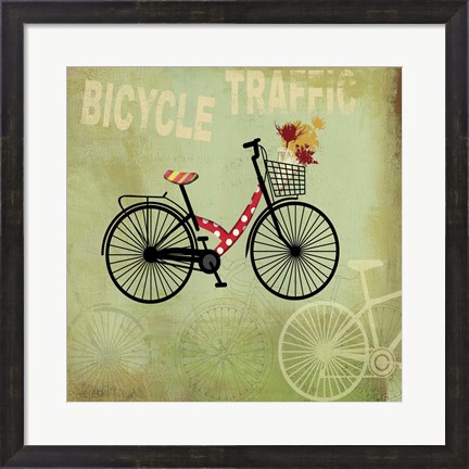 Framed Bicycle Traffic Print