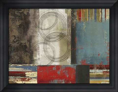 Framed Spheres and Stripes Print
