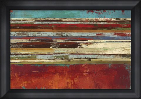 Framed Worn Red Print