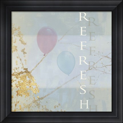 Framed Refresh Balloons Print