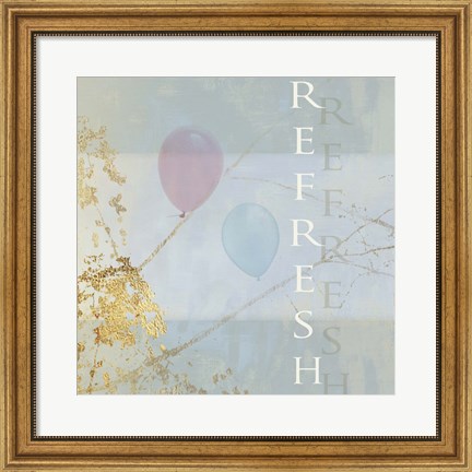 Framed Refresh Balloons Print