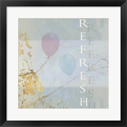 Framed Refresh Balloons Print