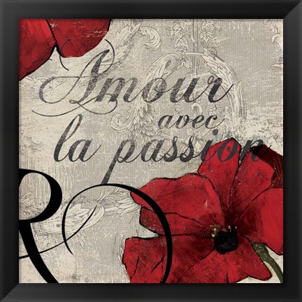 Framed Amour Passion Print