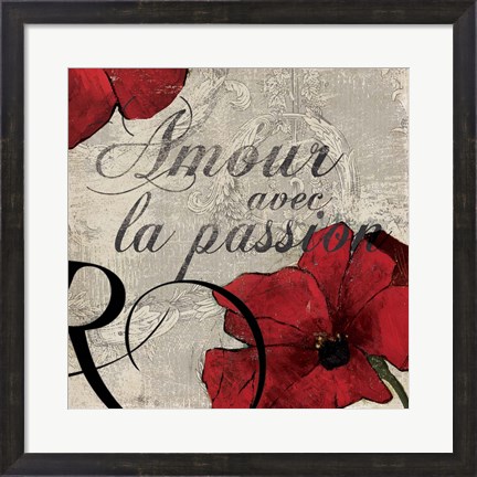 Framed Amour Passion Print