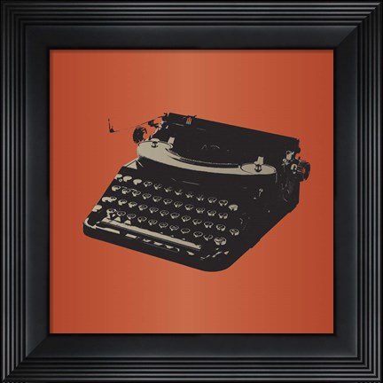 Framed MCM Typewriter Print