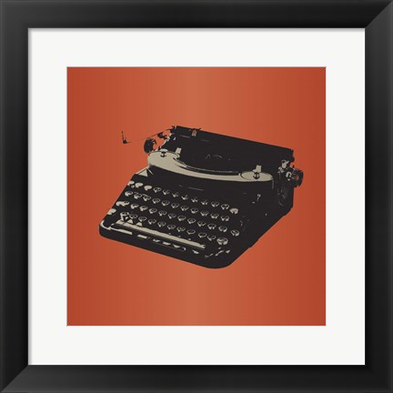 Framed MCM Typewriter Print