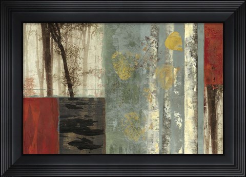 Framed Birch Patchwork Print