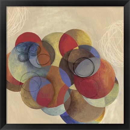 Framed Cubist Circles Print