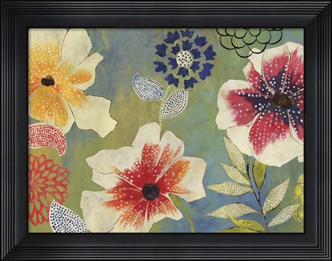 Framed Folk Garden Print