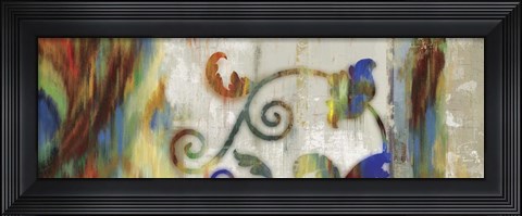 Framed Peacock Trellis Print