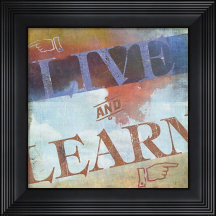 Framed Live and Learn Print