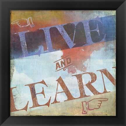 Framed Live and Learn Print