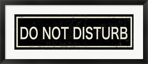 Framed Do not Disturb Print