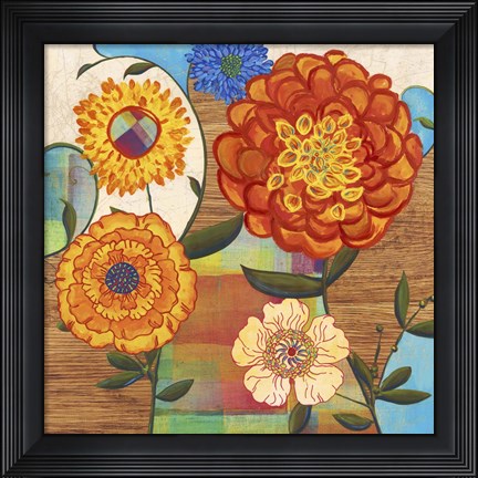 Framed Funky Flowers Print