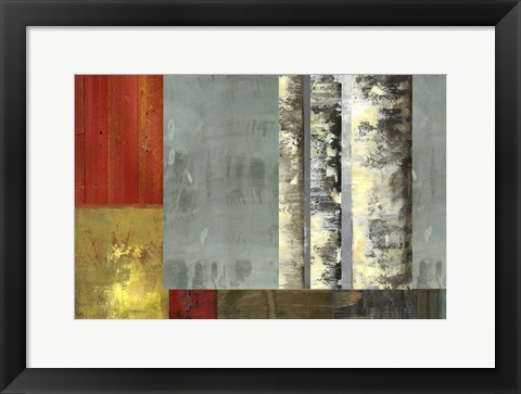 Framed Birch Patchwork Print