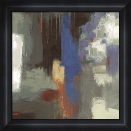 Framed Blue Abstract Print