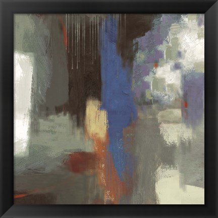 Framed Blue Abstract Print