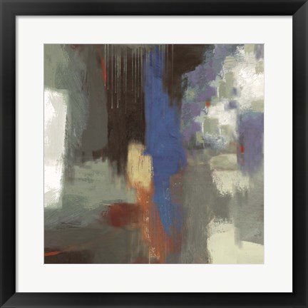 Framed Blue Abstract Print