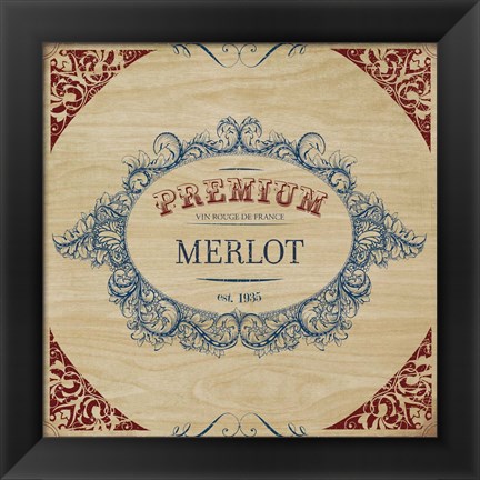 Framed Merlot Print