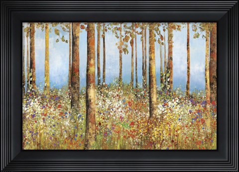 Framed Field of Flowers Print