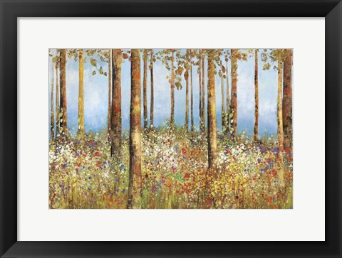 Framed Field of Flowers Print