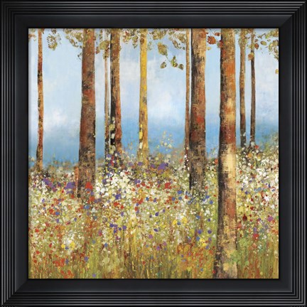 Framed Field of Flowers  II Print