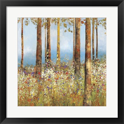 Framed Field of Flowers  II Print