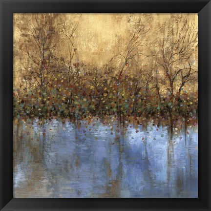 Framed Indigo Landscape Print