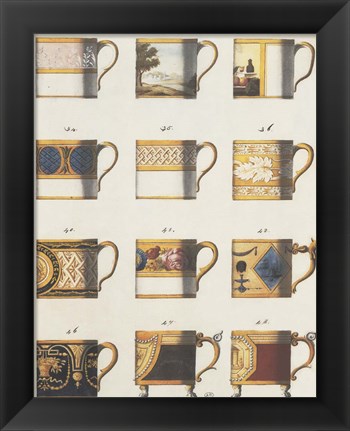 Framed Teacups II Print