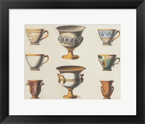 Framed Assorted Vessels I Print
