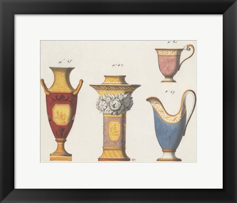 Framed Assorted Vessels II Print