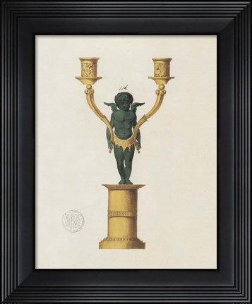 Framed Cherub Candelabra Print