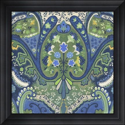 Framed Garden Mosaic I Print