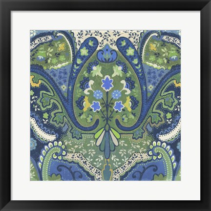 Framed Garden Mosaic I Print