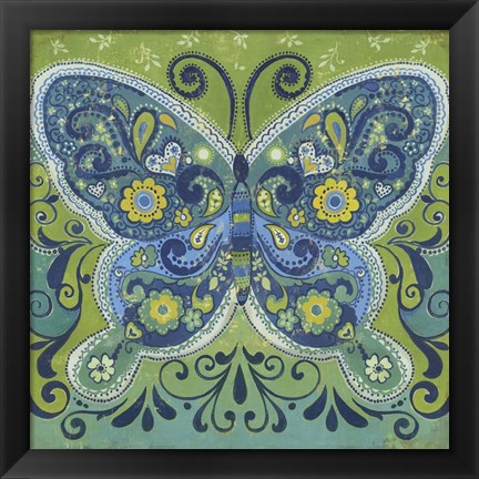 Framed Butterfly Mosaic Print