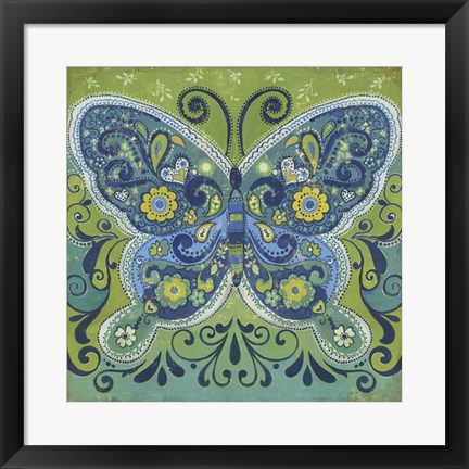 Framed Butterfly Mosaic Print