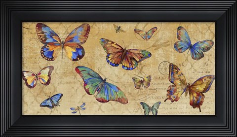 Framed Butterflies in Flight Print