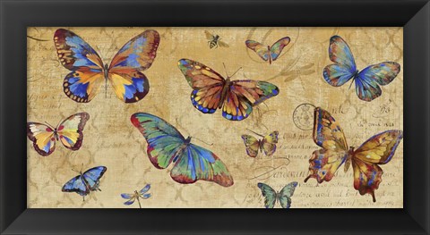 Framed Butterflies in Flight Print